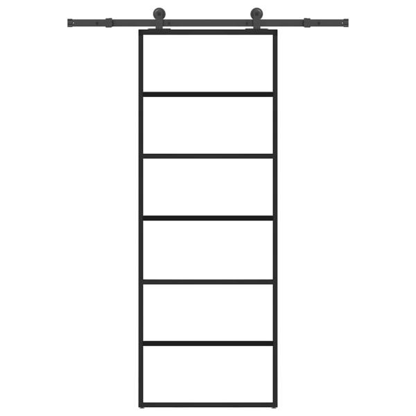 ARDEBO.de - Schiebetür mit Beschlag 76x205 cm ESG-Glas & Aluminium