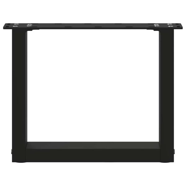 Couchtischbeine U-Form 2 Stk. Schwarz 40x(30-31) cm Stahl