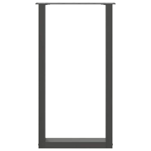 Couchtischbeine U-Form 2 Stk. Anthrazit 50x(90-91) cm Stahl