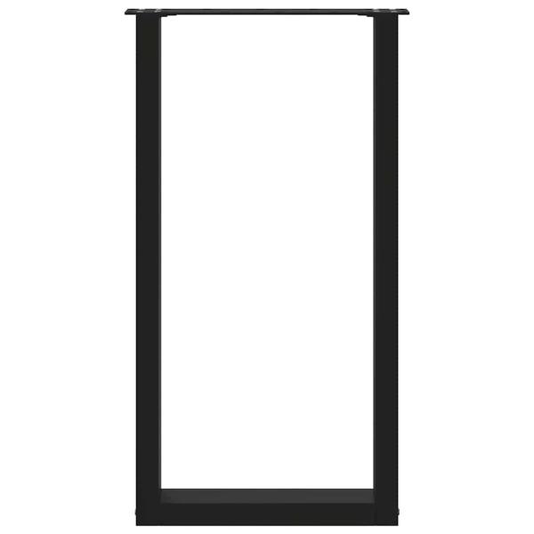 Couchtischbeine U-Form 2 Stk. Schwarz 50x(90-91) cm Stahl