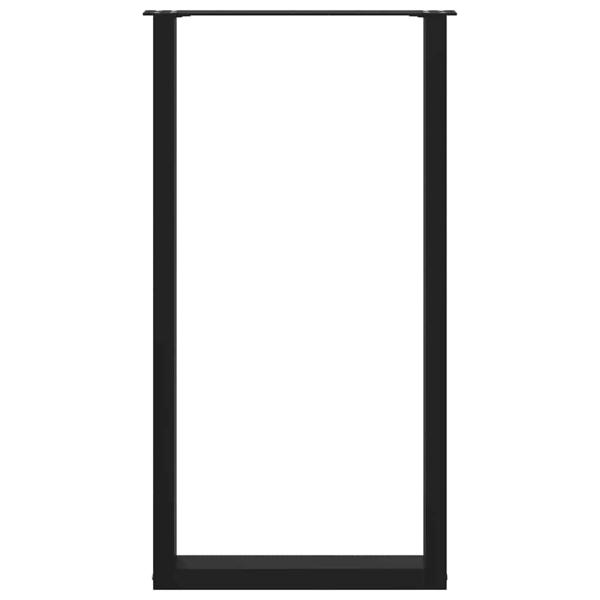 Couchtischbeine U-Form 2 Stk. Schwarz 60x(110-111) cm Stahl