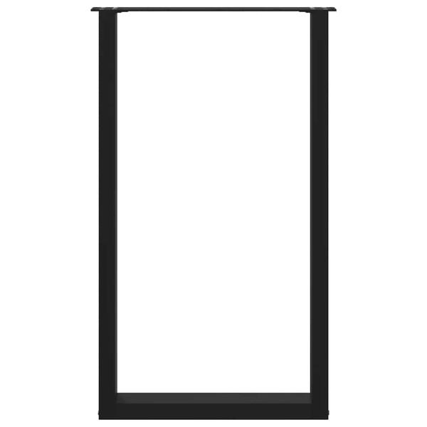 Couchtischbeine U-Form 2 Stk. Schwarz 60x(100-101) cm Stahl