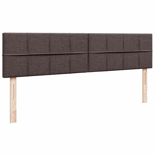 Ottoman-Bett mit Matratze Dunkelbraun 200x200 cm Stoff