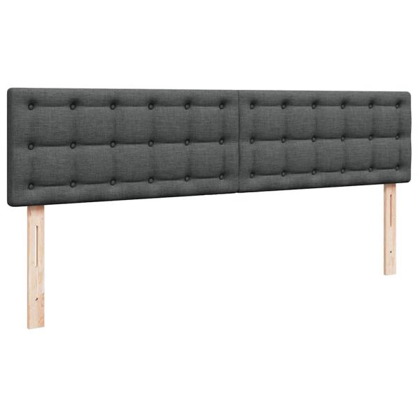 Ottoman-Bett mit Matratze Dunkelgrau 180x200 cm Stoff