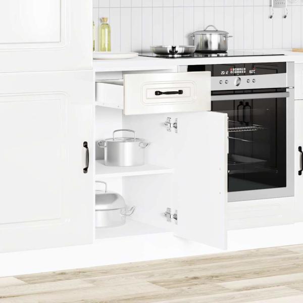 ARDEBO.de - Küchenunterschrank Kalmar Hochglanz-Weiß Holzwerkstoff