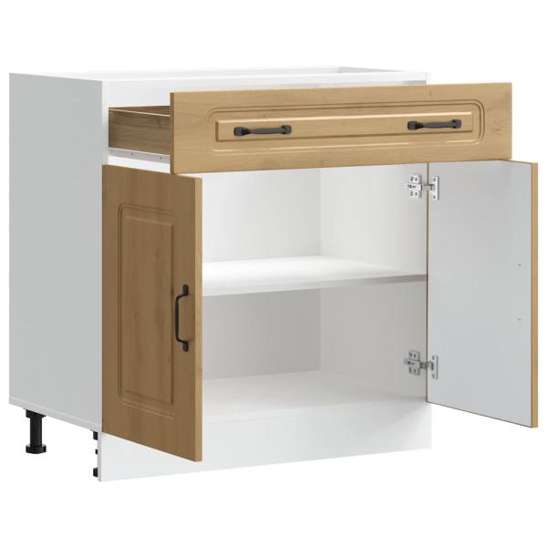 Küchenunterschrank Kalmar Artisan-Eiche Holzwerkstoff