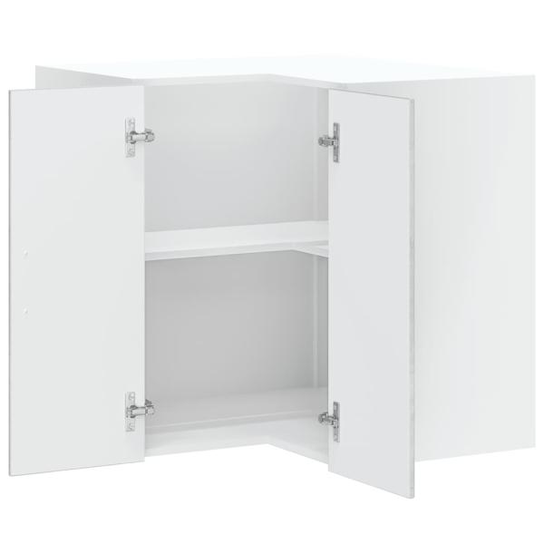 Küchen-Eckhängeschrank Kalmar Betongrau Holzwerkstoff