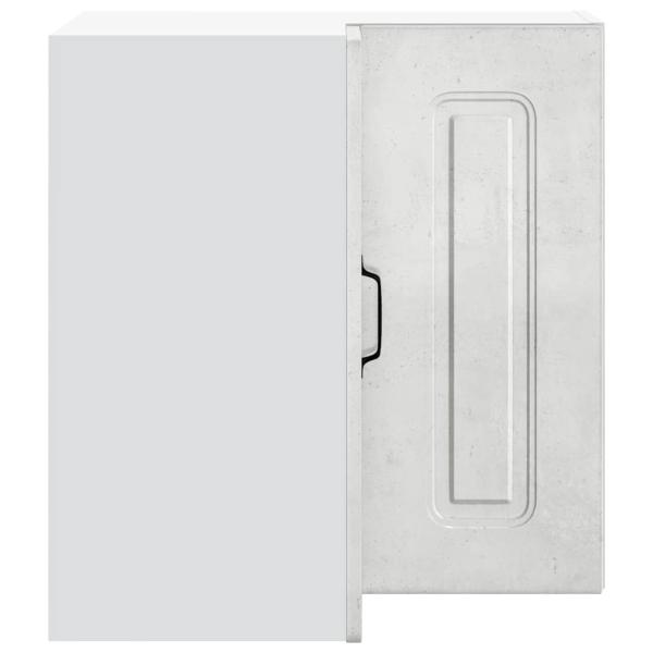 Küchen-Eckhängeschrank Kalmar Betongrau Holzwerkstoff