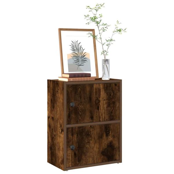 ARDEBO.de - Bücherregal Räuchereiche 40x24x52 cm Holzwerkstoff
