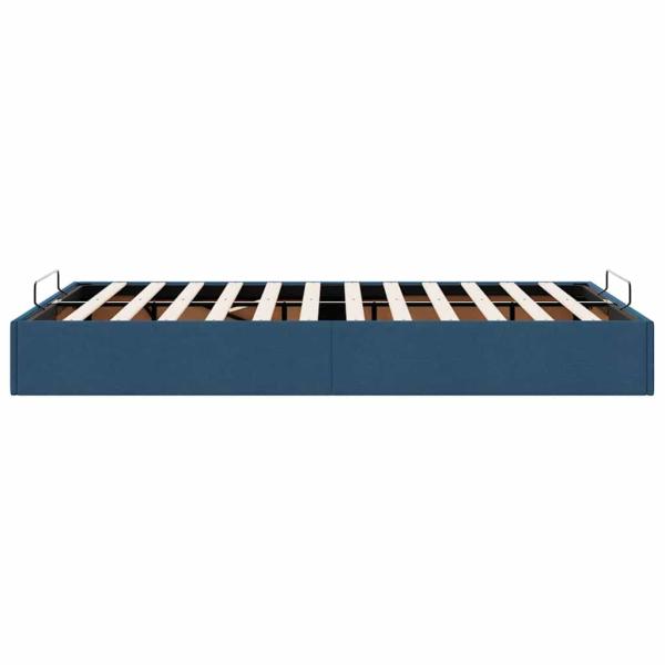 Ottoman-Bett ohne Matratze Blau 120x190 cm Stoff