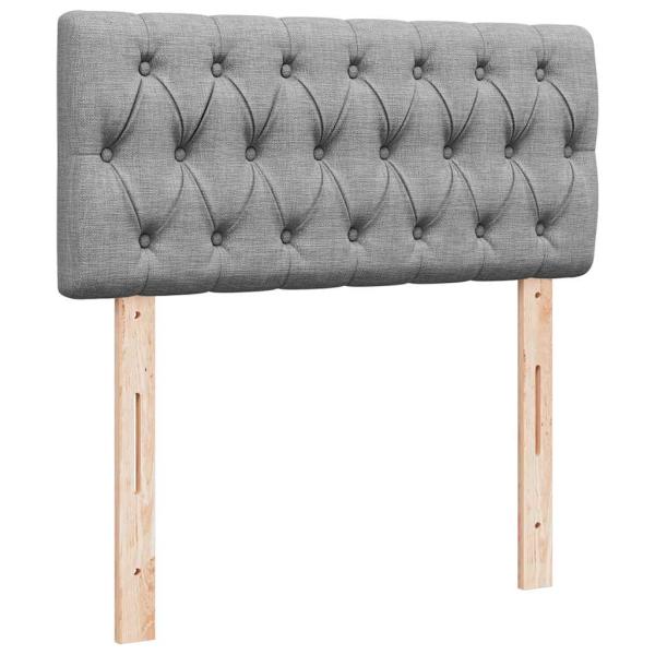 Ottoman-Bett mit Matratze Hellgrau 90x200 cm Stoff