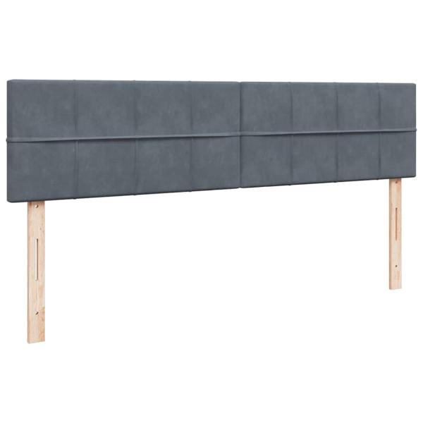 Ottoman-Bett mit Matratzen Dunkelgrau 200x200 cm Samt