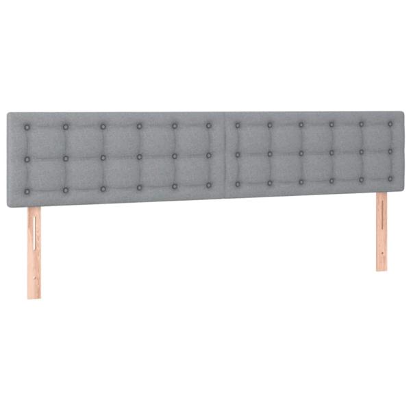 Ottoman-Bett mit Matratzen Hellgrau 160x200 cm Stoff