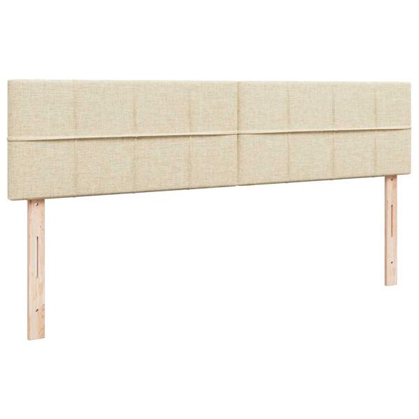 Ottoman-Bett mit Matratzen Creme 180x200 cm Stoff