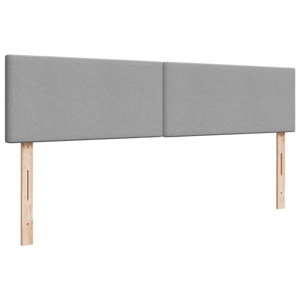 Ottoman-Bett mit Matratzen Hellgrau 180x200 cm Stoff