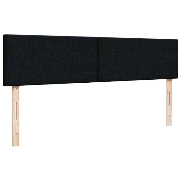 Ottoman-Bett mit Matratzen Schwarz 160x200 cm Stoff