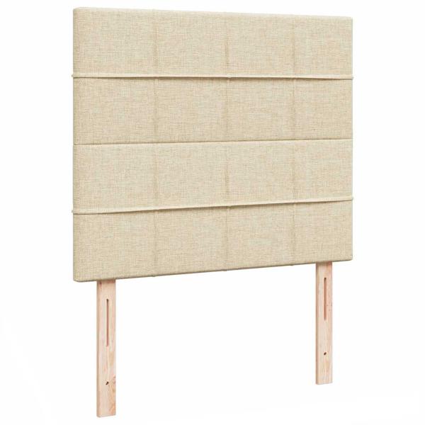 Ottoman-Bett mit Matratze Creme 120x200 cm Stoff