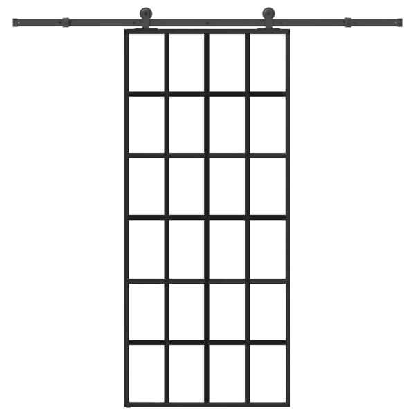 ARDEBO.de - Schiebetür mit Beschlag 90x205 cm ESG-Glas & Aluminium