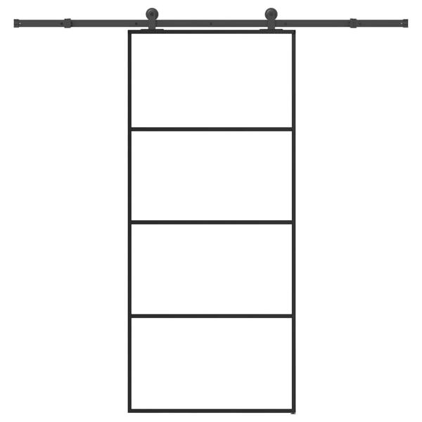 ARDEBO.de - Schiebetür mit Beschlag 90x205 cm ESG-Glas & Aluminium