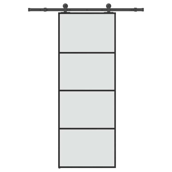 ARDEBO.de - Schiebetür mit Beschlag 76x205 cm ESG-Glas & Aluminium