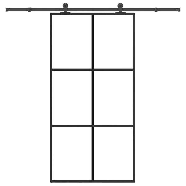 ARDEBO.de - Schiebetür mit Beschlag 102x205 cm ESG-Glas & Aluminium
