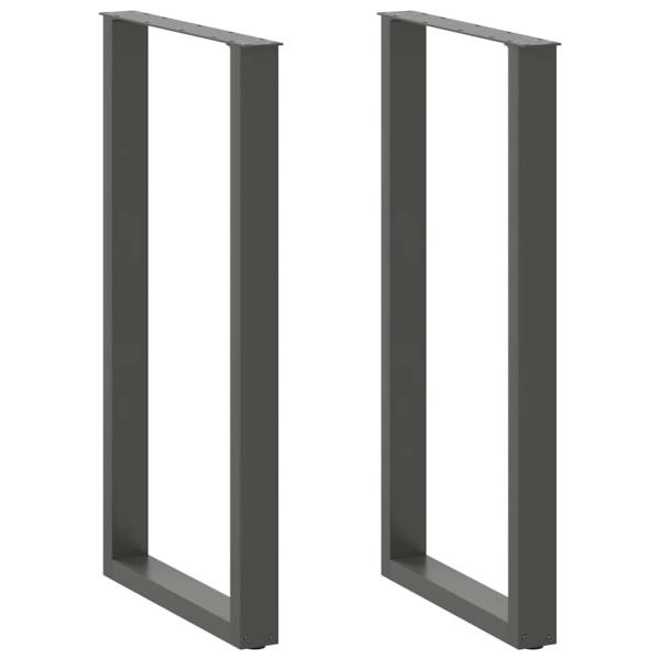 ARDEBO.de - Couchtischbeine U-Form 2 Stk. Anthrazit 60x(110-111) cm Stahl