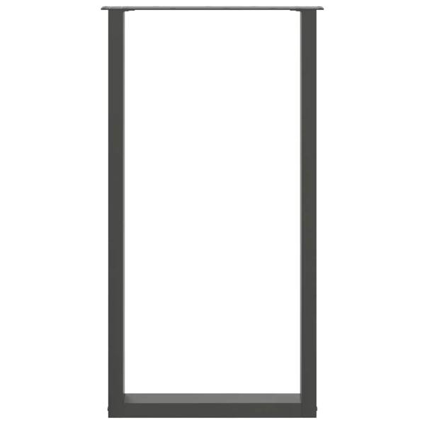 Couchtischbeine U-Form 2 Stk. Anthrazit 60x(110-111) cm Stahl