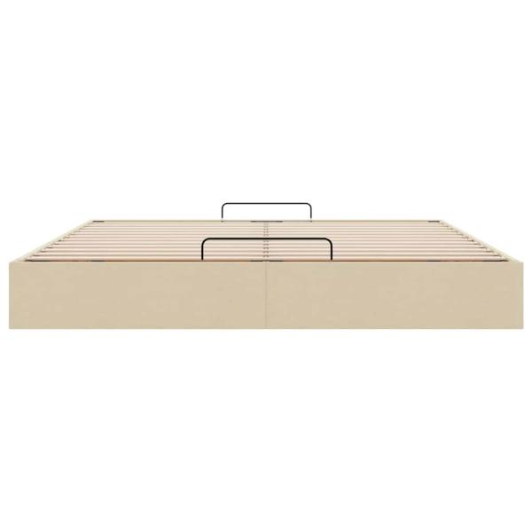 Ottoman-Bett ohne Matratze Creme 200x200 cm Stoff