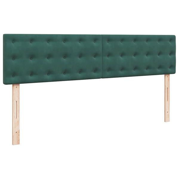 Ottoman-Bett mit Matratze Dunkelgrün 180x200 cm Samt