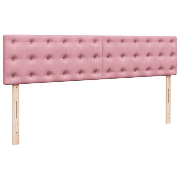 Ottoman-Bett mit Matratze Rosa 180x200 cm Samt