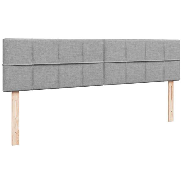 Ottoman-Bett mit Matratze Hellgrau 180x200 cm Stoff