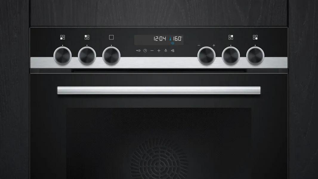 Siemens PQ521IB02 Einbau-Herd-Set mit Induktionskochfeld (EI645CFB6E + HE578BBS4), 60 cm breit, 71 L, activeClean, cookControl30, 3D Heißluft, Rahmen aufliegend, schwarz