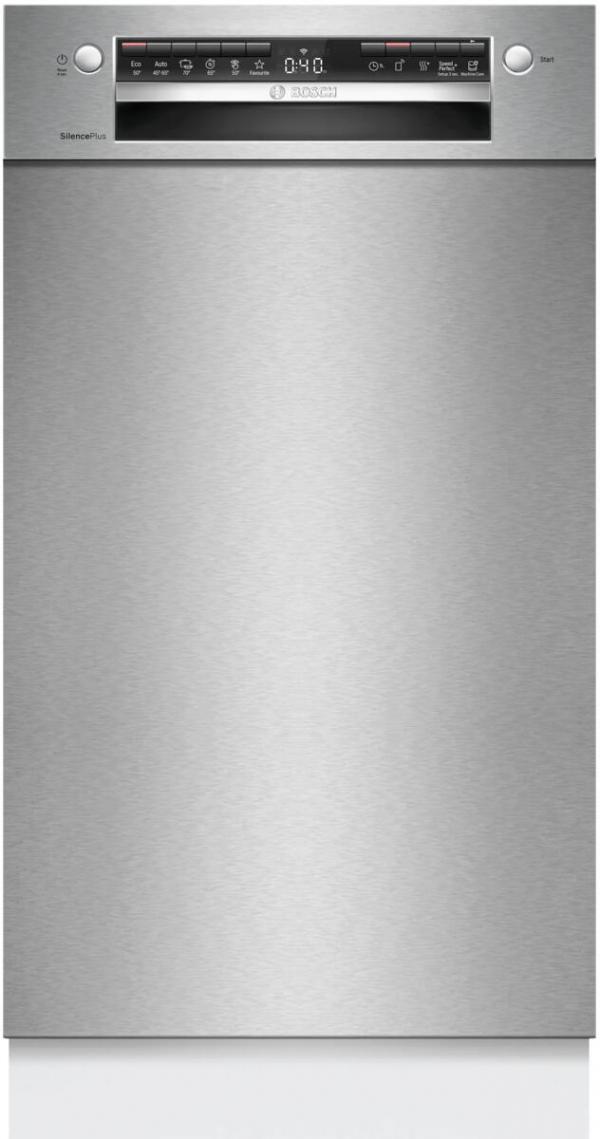 ARDEBO.de Bosch SPU4HMS10E Serie 4 Unterbau Geschirrspüler, 45 cm breit, 10 Maßgedecke, AquaStop, Kindersicherung, Vario Schublade, HomeConnect, Gebürsteter Stahl