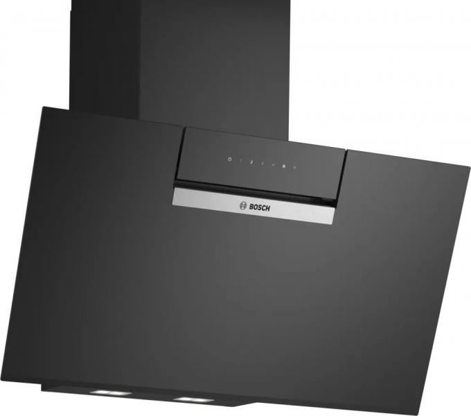 ARDEBO.de Bosch DWK87FN60 EEK: A+ Wandesse, 80 cm breit, 431 m³/h, Ab-/Umluft, Home Connect, Smart Hood Automatic, LED-Beleuchtung, Klarglas schwarz bedruckt