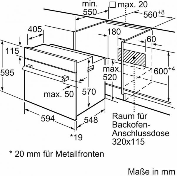 Bosch HND211LB1 EEK: A Einbau-Herd-Set mit Elektro-Kochfeld (HEF113BA0 + NKN645GA2E), 60 cm breit, 66 L, 3D-Heißluft, Drehwähler, Kindersicherung, Rahmen aufliegend, schwarz