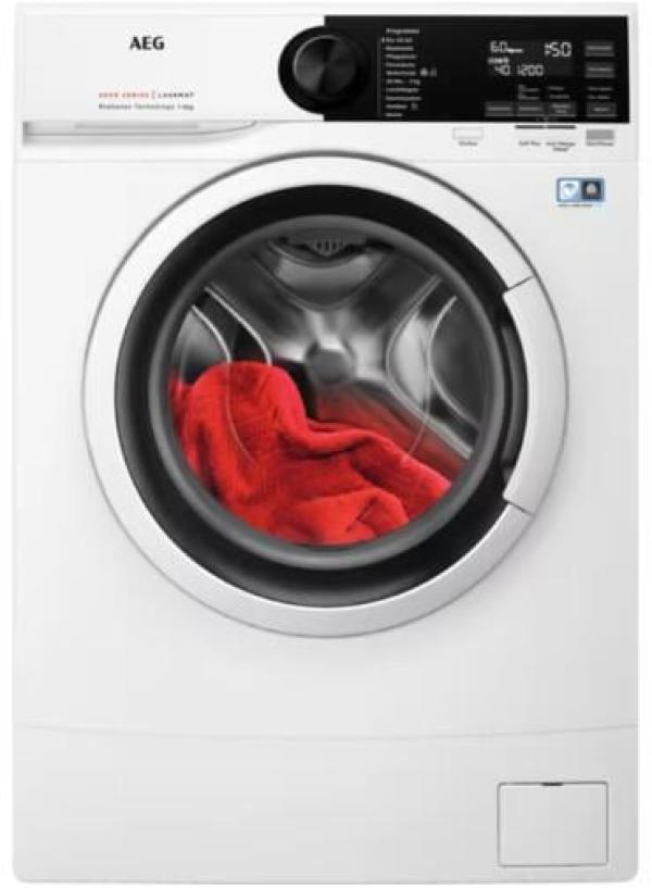 ARDEBO.de AEG LSR6F70268 6kg Frontlader Waschmaschine, 59,5 cm breit, 1200 U/Min, Aqua Control, ProSense-Mengenautomatik, Kindersicherung, weiß