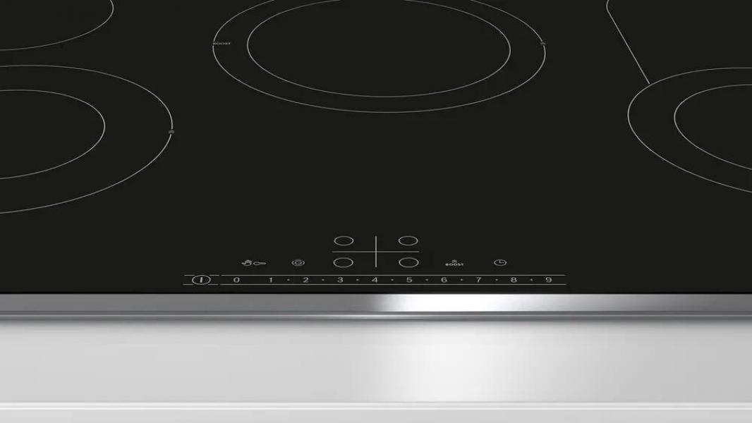 Bosch HBD672LS82 EEK: A+ Einbau-Backofen-Set mit Elektro-Kochfeld (HBG578BS3 + PKC845FP1D), 60 cm breit, 71 L, 3D-Heißluft, Air Fry, Pyrolytisch+Hydrolytisch, Kochfeld 80 cm breit, Rahmen aufliegend, schwarz