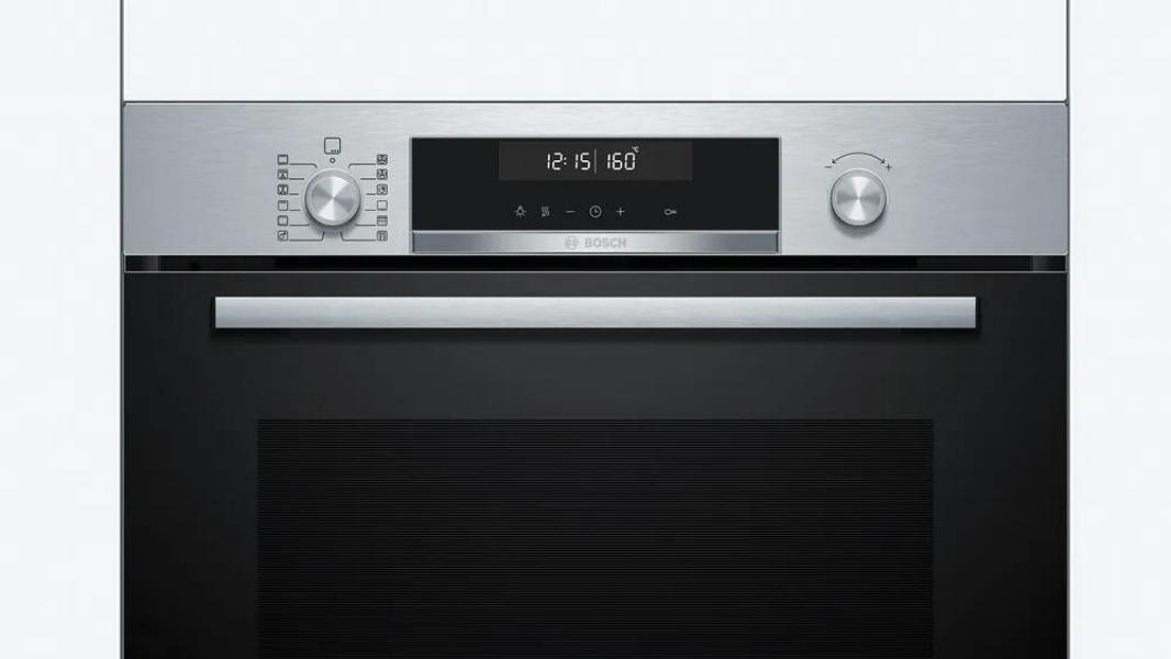 Bosch HBD672LS82 EEK: A+ Einbau-Backofen-Set mit Elektro-Kochfeld (HBG578BS3 + PKC845FP1D), 60 cm breit, 71 L, 3D-Heißluft, Air Fry, Pyrolytisch+Hydrolytisch, Kochfeld 80 cm breit, Rahmen aufliegend, schwarz