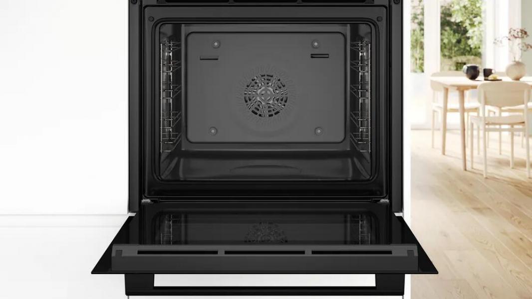Bosch HBG537BB3 Serie 6 EEK: A+ Einbaubackofen, 71 L, 60 cm breit, 3D-Heißluft, AutoPilot 10, Versenkknebel, Eco Clean-Programm, Hydrolytisch, schwarz