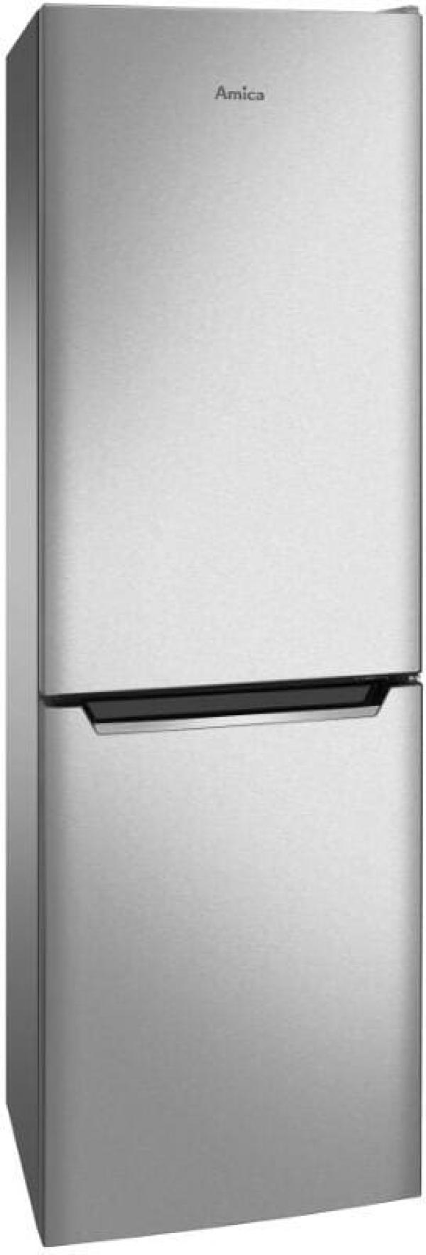 Amica KGCL 384 159 E Stand Kühl-Gefrierkombination, 47,4 cm breit, 157 L, FrostControl, Superkühlfunktion, Supergefrierfunktion, Edelstahloptik