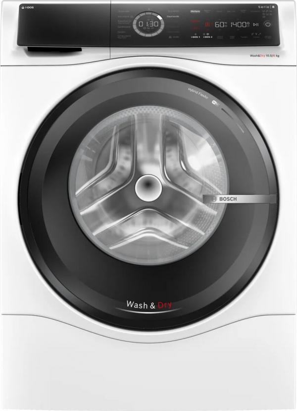 ARDEBO.de Bosch WNC254A40 Serie 8 10,5/6 kg, Waschtrockner, 1400 U/Min, Fleckenautomatik, EcoSilence Drive, AquaStop, Auto Dry, Home Connect, weiß