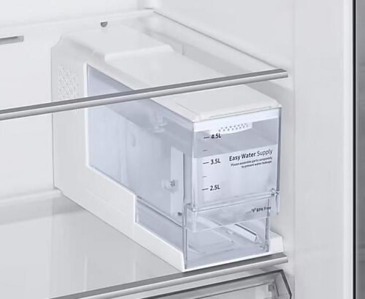 Samsung RH68DG853DS9EG Stand Side-by-Side Kombination, 91,2 cm breit, 627 L, No Frost+, Wassertank, Eis- und Wasserspender, AI Energy Mode, Food Showcase-Tür, Edelstahloptik