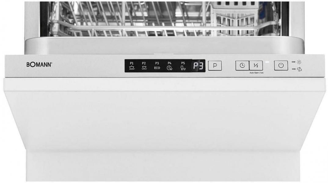 Bomann GSPE 7420 VI Vollintegrierter Geschirrspüler, 45 cm breit, 10 Maßgedecke, 5 Programme, Startvorwahl (774202)