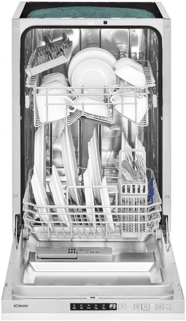 Bomann GSPE 7420 VI Vollintegrierter Geschirrspüler, 45 cm breit, 10 Maßgedecke, 5 Programme, Startvorwahl (774202)