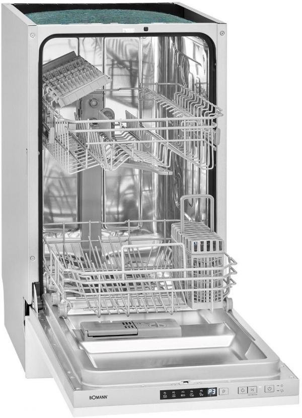 Bomann GSPE 7420 VI Vollintegrierter Geschirrspüler, 45 cm breit, 10 Maßgedecke, 5 Programme, Startvorwahl (774202)