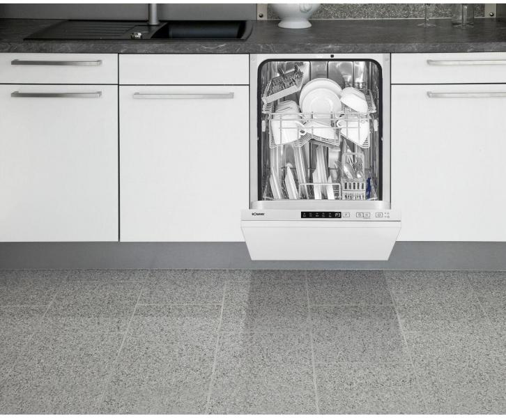 Bomann GSPE 7420 VI Vollintegrierter Geschirrspüler, 45 cm breit, 10 Maßgedecke, 5 Programme, Startvorwahl (774202)