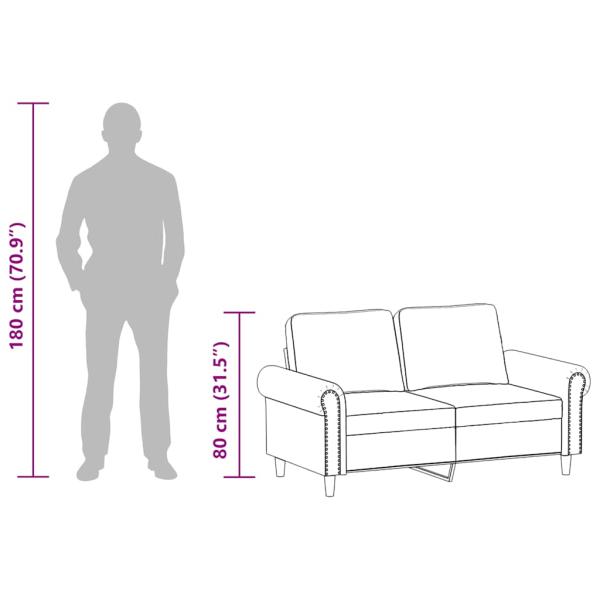 2-Sitzer-Sofa Weinrot 120 cm Kunstleder