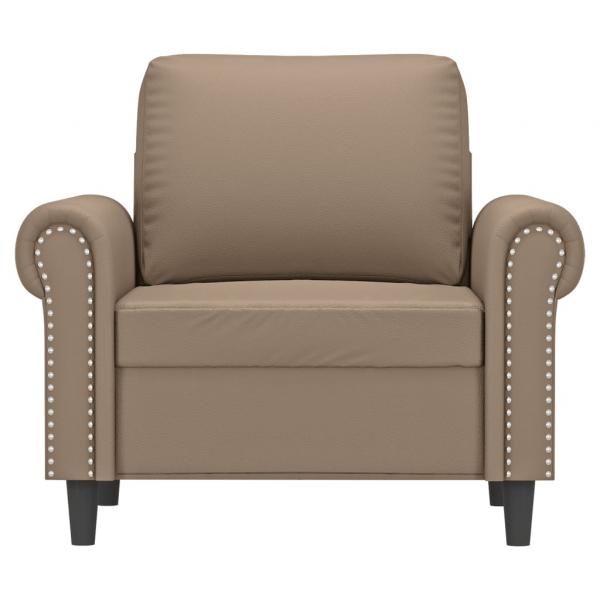 Sessel Cappuccino-Braun 60 cm Kunstleder