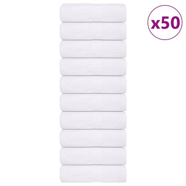 ARDEBO.de - Waschlappen 50 Stk. Weiß 15x21 cm 360 g/m² 100% Baumwolle