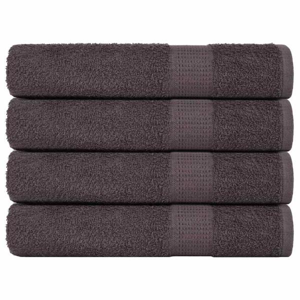 ARDEBO.de - Saunatücher 4 Stk. Anthrazit 80x200 cm 360 g/m² 100% Baumwolle